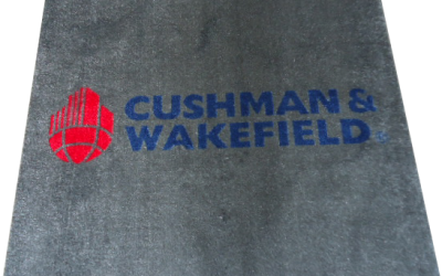 Tapis logo pour la société « Cushman & Wakefield », à Bruxelles