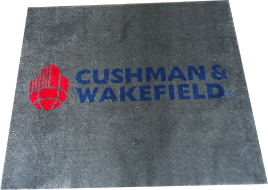 Tapis logo pour la société « Cushman & Wakefield », à Bruxelles