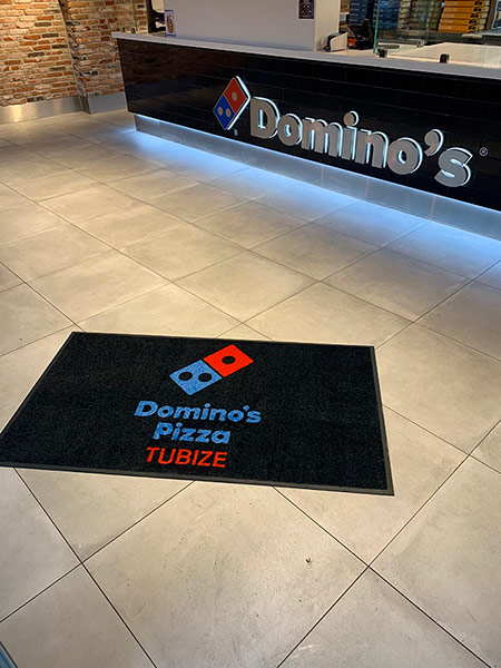 Tapis personnalisé Dominos Pizza Tubize