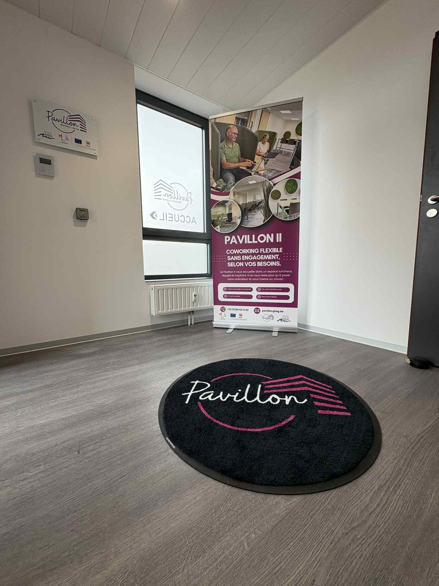tapis personnalisé rond IEG Mouscron